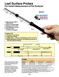 Thumbnail of document Data Sheet - 88L75K Thin Leaf-Type Thermocouple Handle Probes for Flat Surfaces